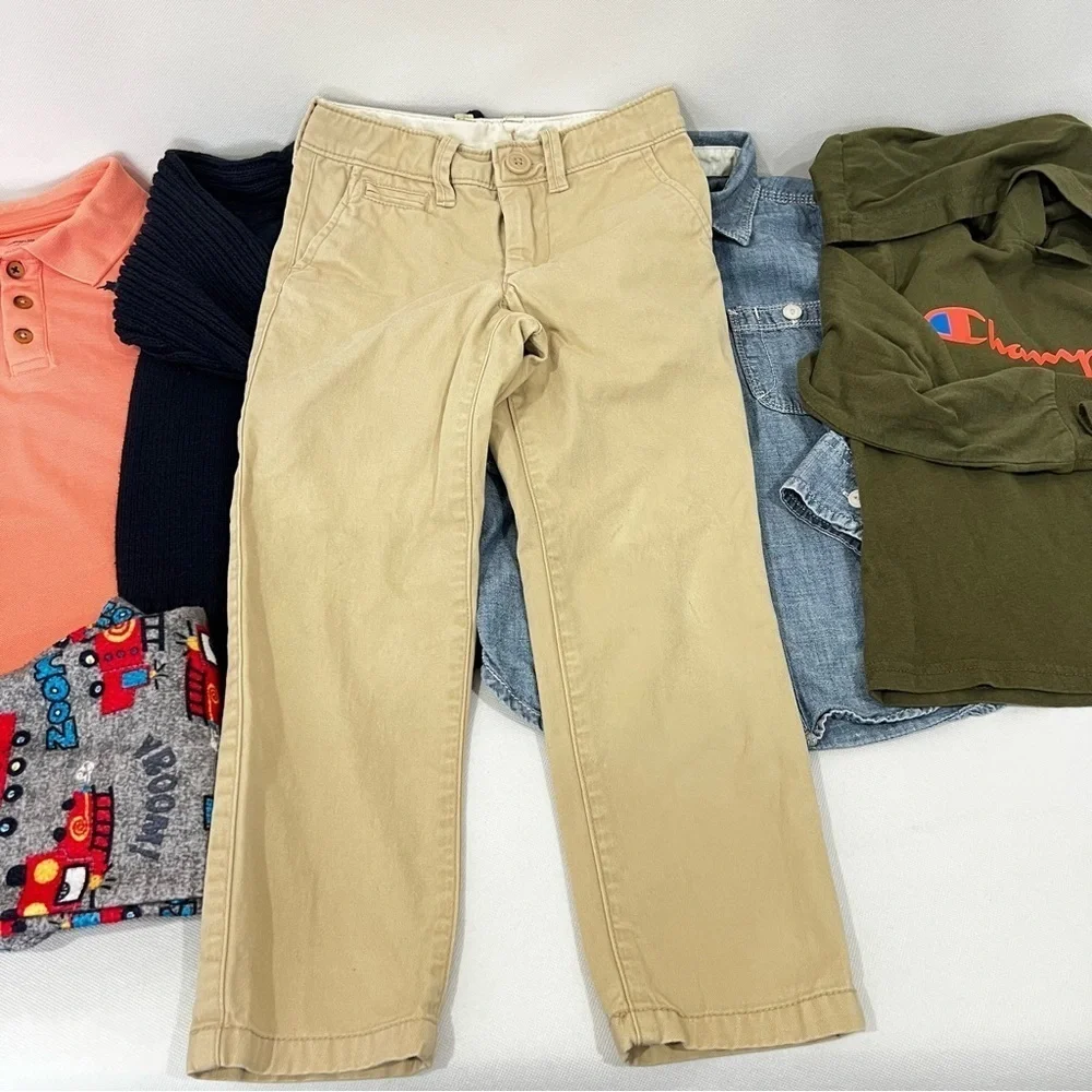 Lot Bundle Of 6 Pcs. Kids Clothes Size 5 Toddler Tops Bottom Pajama Multicolor